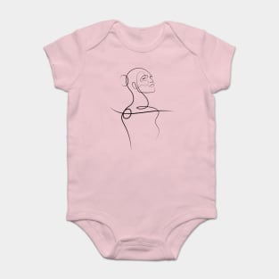 Woman line art Baby Bodysuit